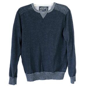 Nautica Blue Sweater Size Medium Crewneck 100% Cotton Knit Long Sleeve